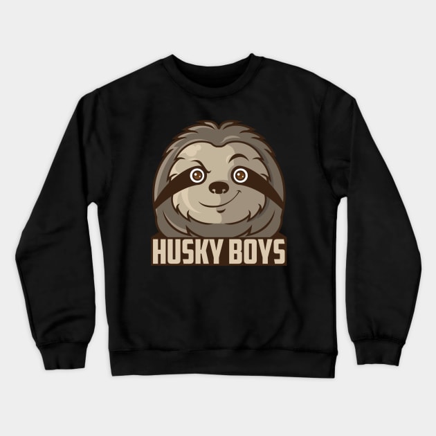 HuskyBoys Sloth Logo Crewneck Sweatshirt by FalseKillSwitch